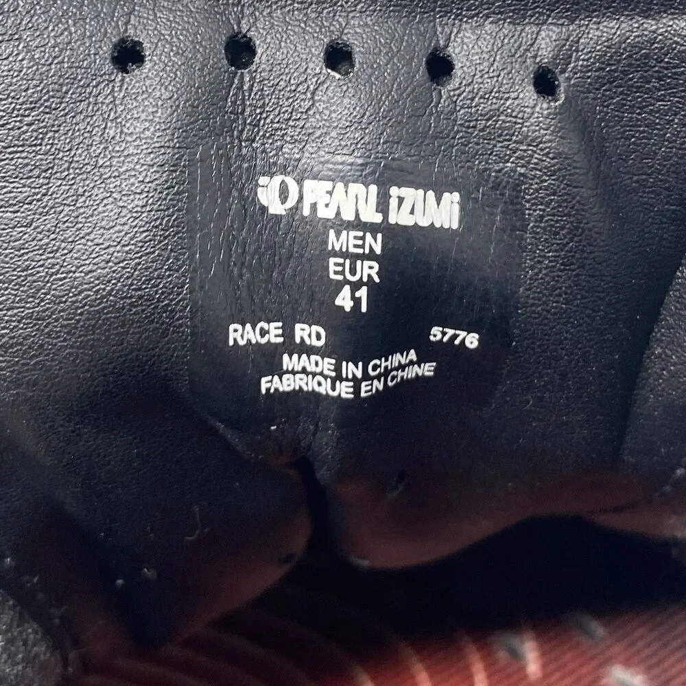 Pearl Izumi Cycling Shoes Race RD 5776 Black Red Mens Size EU 41 US 7.75 - US 8 - Picture 8 of 10